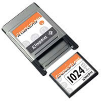 Kingston CompactFlash Card 1GB + Adaptor (CF/1GBADP)